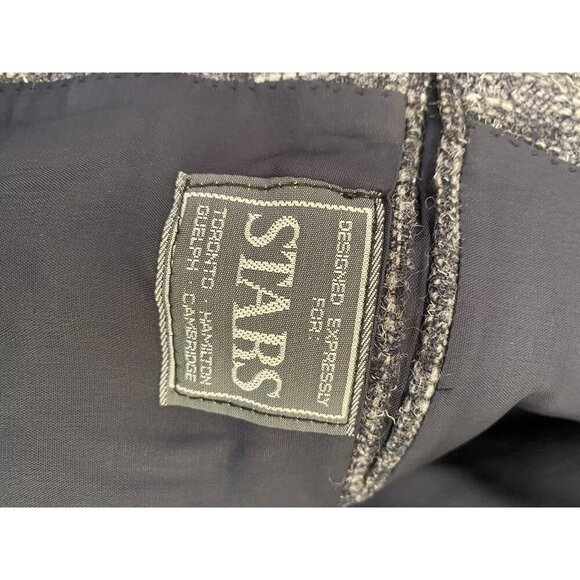 Veraci Vintage Men’s Wool Tweed Blazer Sz S Navy White Classic Academia Grandpa - Picture 8 of 16